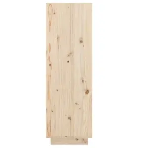 Berkfield Shoe Cabinet 34x30x105 cm Solid Wood Pine