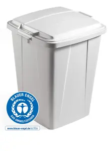 Durable DURABIN 90L ECO Strong Recycled Plastic Waste Recycling Bin - Grey