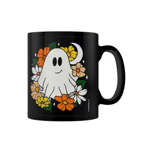 Grindstore Floral Ghost Mug Black (One Size)