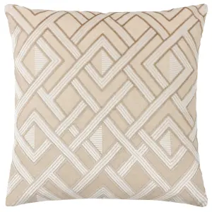 Paoletti Henley Velvet Jacquard Feather Rich Cushion