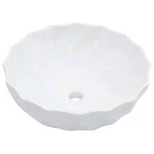 vidaXL Wash Basin 46x17 cm Ceramic White