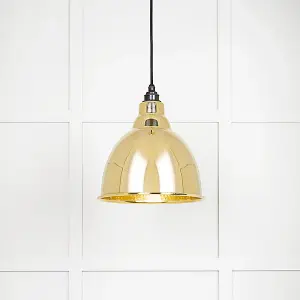 Hammered Brass Brindley Pendant