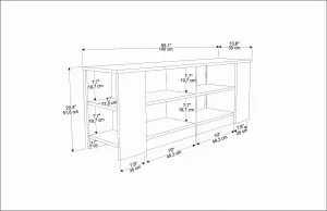 Decorotika Space TV Stand TV Unit for TVs up to 55 inch