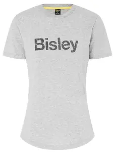 BISLEY WORKWEAR WOMEN'S COTTON LOGO TEE XXXXXXX Large GREY