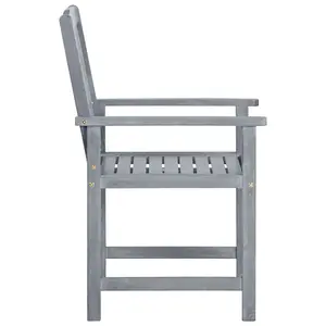 Berkfield Garden Chairs 8 pcs Solid Acacia Wood Grey