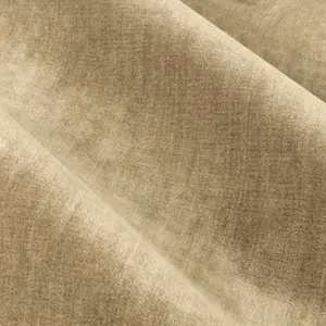 Yard Heavy Chenille Velvet Eyelet Curtains, Natural