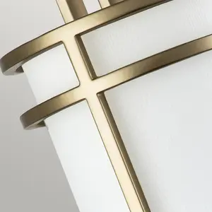 Luminosa Fusion Flush Wall Lamp, Painted Natural Brass