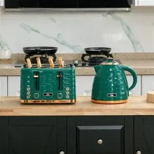 Kettle And Toaster Set HOMCOM Finish: Green