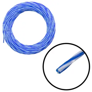 15m x2.00mm of strimmer/trimmer line,blue/white twist line gives you more cutting edge for cleaner and quicker cut