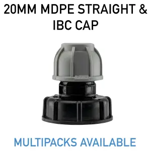 ibc water storage tank outlet kit for 2" s60x6 coarse threaded outlet-20mm mdpe water supply pipe/irrigation pipe