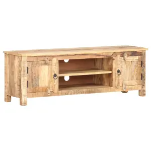 Berkfield TV Cabinet 120x30x40 cm Rough Mango Wood