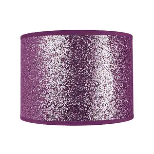 Modern and Designer Bright Purple Glitter Fabric Pendant/Lamp Shade 25cm Wide