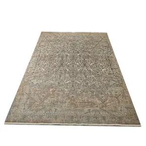 Beige Abstract Kilim Traditional Rug Easy to clean Living Room and Bedroom-200cm X 290cm