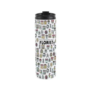 Florist Travel Mug - Novelty Trades Gift Stainless Steel Vacuum-Sealed Double-Walled Hot/Cold Drinks Travel Flask