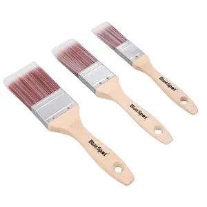 Paint Brush Painting + Decorating Synthetic Brushes Wooden Handle 1" - 2" 9pk