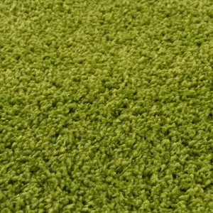 Myshaggy Collection Living Room Rugs Solid Design  Green