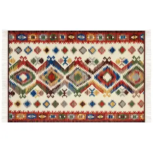 Wool Kilim Area Rug 200 x 300 cm Multicolour AREVIK