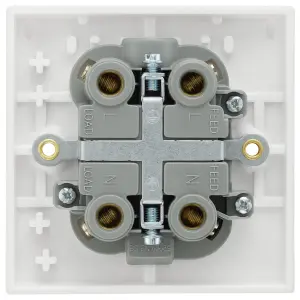 BG 803 50A 2 way White Pull cord switch