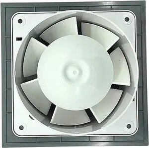 AirTech-UK Bathroom Extractor Fan 100 mm / 4" White Glass decorative Front Panel with Pull Cord