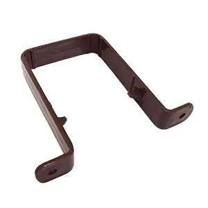 4 x Brown Square 65mm Downpipe Brackets, Freeflow Rain Water Systems