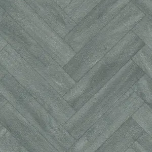 Dark Grey Modern Wood Effect Anti-Slip Vinyl Flooring For Kitchen, Bathroom, 4.0mm Thick Vinyl Sheet-2m(6'6") X 4m(13'1")-8m²