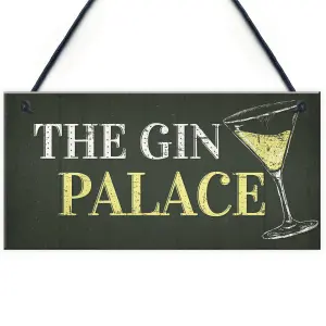 Red Ocean Gin Palace Sign Garden Shed Man Cave Home Bar Pub Plaque Funny Friendship Gifts For Her