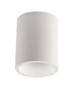 Luminosa Banjie Paintable Plaster Ceiling Lamp White, GU10