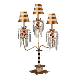 Elstead Birdland 1 Light Table Lamp Black, Gold, Crystal, E27