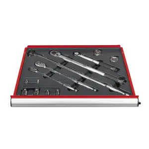 Sealey Tool Tray with Ratchet, Torque Wrench, Breaker Bar & Socket Adaptor Set 13pc TBT32