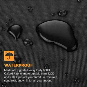 Rotary Washing Line Cover Waterproof Fabric Heavy Duty Clothes Protective Weather Resistant Parasol for Garden Dryer & Airer Black