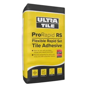 UltraTile ProRapid RS Rapid Set Flexible Tile Adhesive - White, 20kg