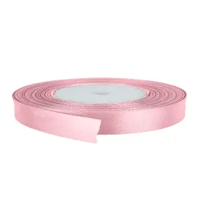 15mm Powder Pink Double Sided Satin Polyester Ribbon Roll, 25 metres