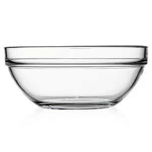 Queensway Home & Dining 1.7L Clear Glass Mixing Single Bowl Cooking Baking Serving Vegetable Salad