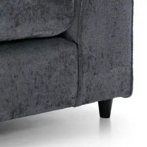 Harriet Crushed Chenille 2 Seater Sofa in Dark Grey