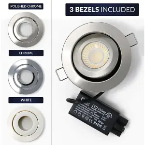 Bright Source 8w-10w 3CCT Tilt All-in-One LED Downlight