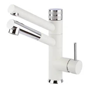 Hommix Sicilia White Pull-Out 3-Way Tap (Triflow Filter Tap)