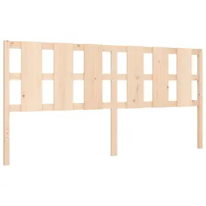 Berkfield Bed Frame with Headboard 200x200 cm Solid Wood