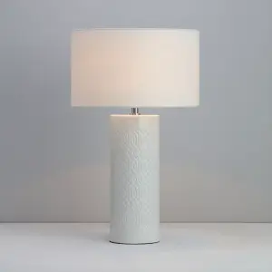 Dactyl Embossed ceramic White Table light