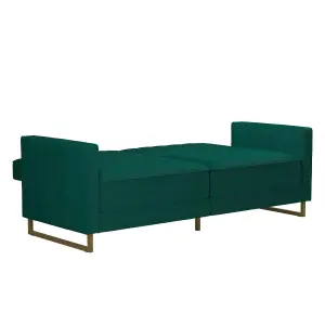 Skylar Sofa Bed in Velvet Green