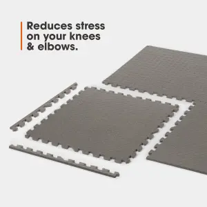 Interlocking Gym Floor Mats - Home EVA Foam Flooring Tiles - Set of 4