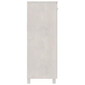 Shoe Cabinet HAMAR White 85x40x108 cm Solid Wood Pine