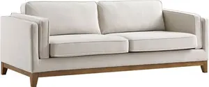 Dipley Champagne Velvet Sofa, 3-Seater - Daals - Sofas