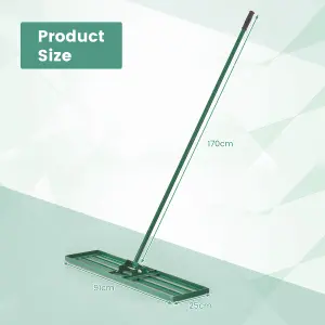 Costway 91 cm Garden Lawn Leveling Rake Effort-saving Landscape Rake w/ Ergonomic Handle