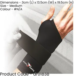 MEDIUM Neoprene Wrist Support Strap - RSI Strain Keyboard Hand Inury Relief