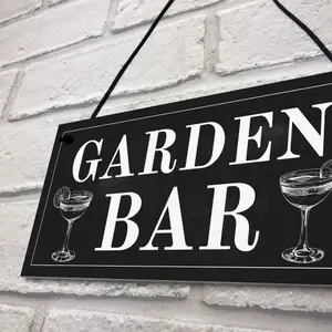 Shabby Chic Garden Bar Sign Hanging Wall Sign For Bar Summerhouse Gift