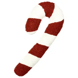 Set of 2 Cushions CANDY CANE 22 x 55 cm Striped Red