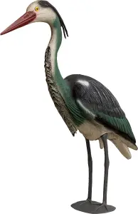 Outdoor Garden Life Sized Decoy Heron Realistic Bird Scaring Device Deterant