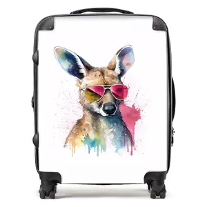 Wallaby In Pink Glasses Suitcase - Large