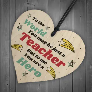 Special Thank You Gift For Teacher Friendship Gift Wood Heart Sign Appreciation Gift Teacher Gifts Leaving Gift