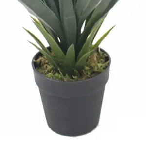 90cm Gold Planter with Artificial Yukka Plant